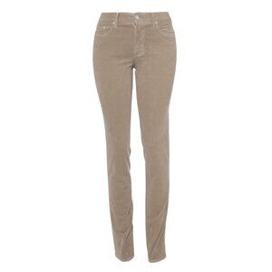 Stretch Tan Beige Corduroy Slim Straight Jeans